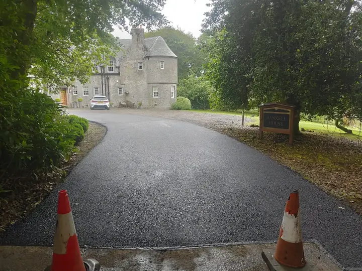 Permeable resin bound driveway surface installed at a Scottish property