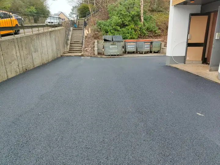 Commercial car park tarmac surfacing and white line marking in Scotland